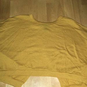Forever 21: Yellow Open Back Crop Top